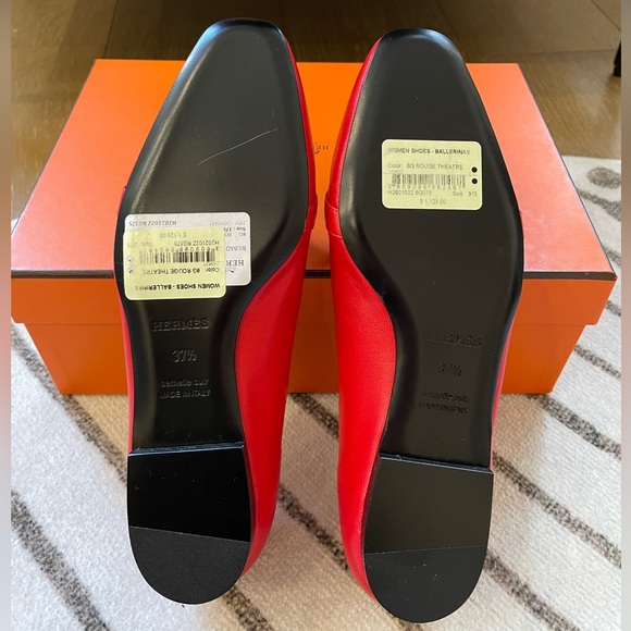 BNIB Hermes Kelly lock Ballet flats sz 37.5 - Picture 7 of 16